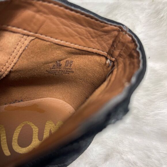 Sam Edelman black Leather suede ankle boots side zipper pointed toe size 9.5 - Picture 11 of 12